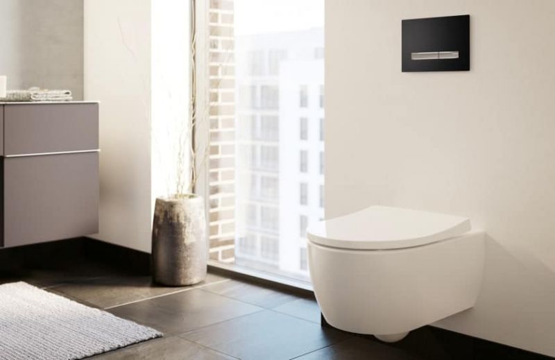 VAS WC SUSPENDAT ICON RIMFREE, 53X35.5, FIXARE COMPLET ASCUNSA